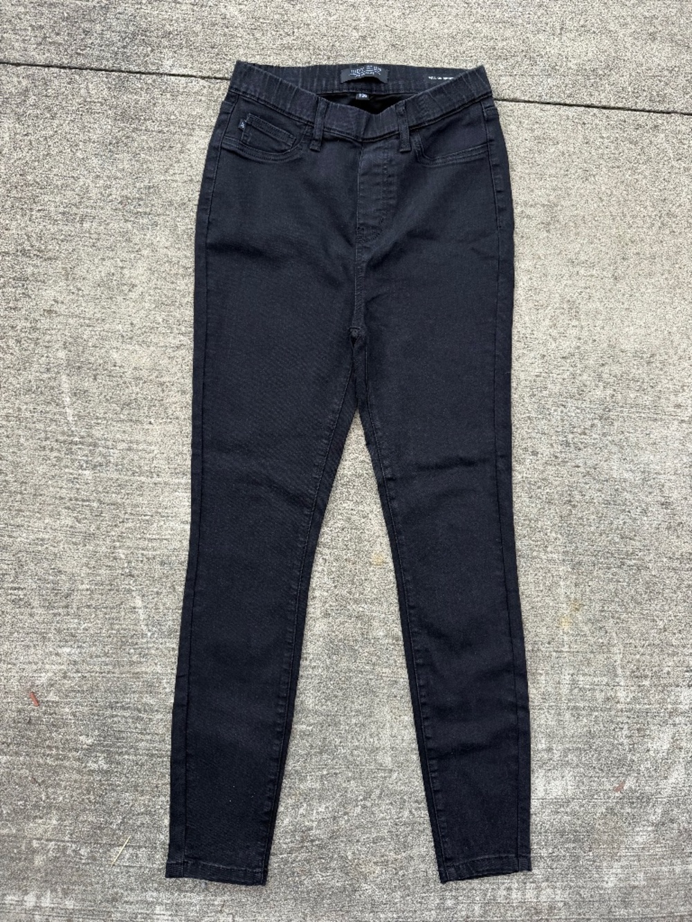 Judy Blue Pull On Skinny High Rise Jet Black Jeans Size 7/28